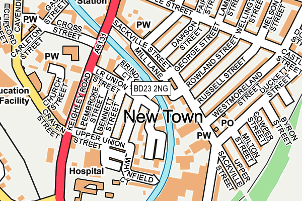 BD23 2NG map - OS OpenMap – Local (Ordnance Survey)