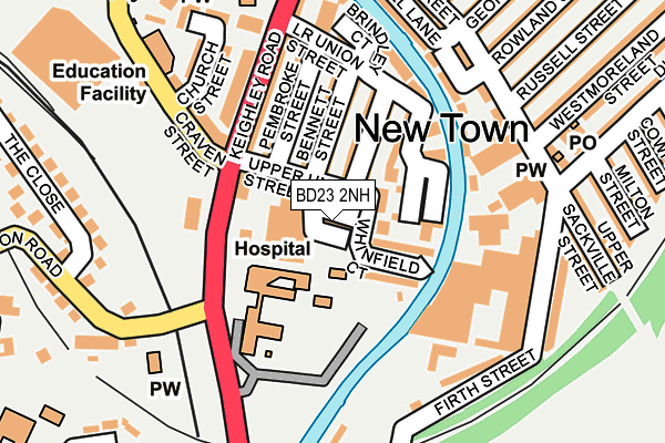 BD23 2NH map - OS OpenMap – Local (Ordnance Survey)