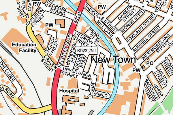 BD23 2NJ map - OS OpenMap – Local (Ordnance Survey)