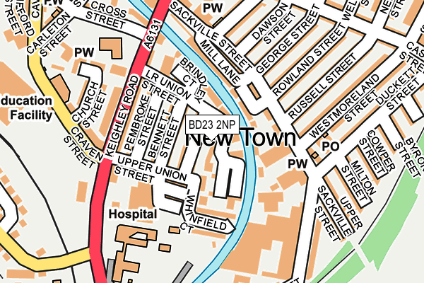 BD23 2NP map - OS OpenMap – Local (Ordnance Survey)