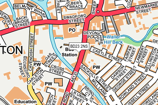 Map of THE FLEECE (SKIPTON) LTD at local scale