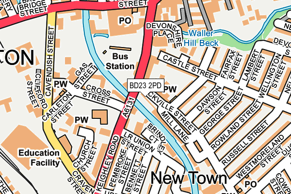 BD23 2PD map - OS OpenMap – Local (Ordnance Survey)