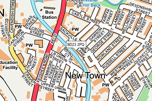 BD23 2PQ map - OS OpenMap – Local (Ordnance Survey)