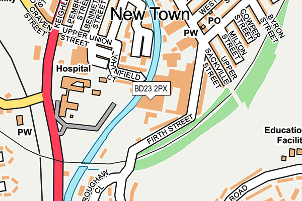 BD23 2PX map - OS OpenMap – Local (Ordnance Survey)