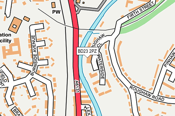 BD23 2PZ map - OS OpenMap – Local (Ordnance Survey)