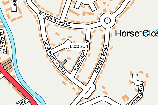 BD23 2QN map - OS OpenMap – Local (Ordnance Survey)