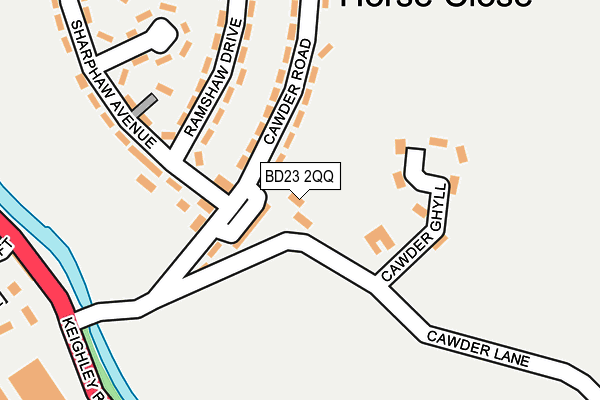 BD23 2QQ map - OS OpenMap – Local (Ordnance Survey)