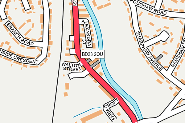 BD23 2QU map - OS OpenMap – Local (Ordnance Survey)