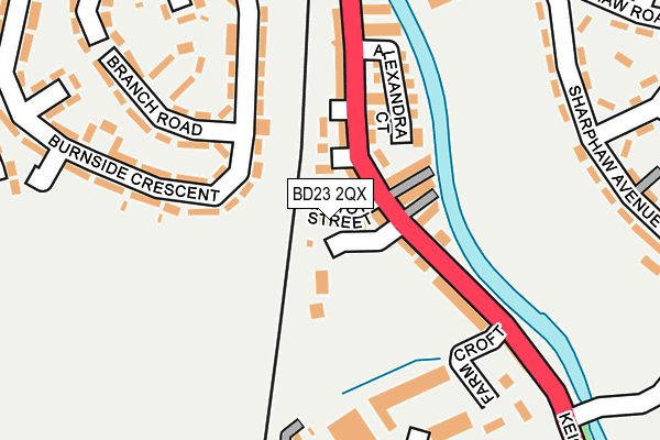 BD23 2QX map - OS OpenMap – Local (Ordnance Survey)