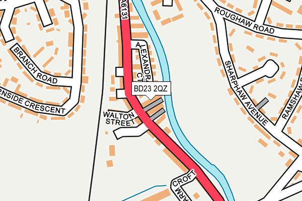 BD23 2QZ map - OS OpenMap – Local (Ordnance Survey)