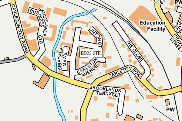BD23 2TE map - OS OpenMap – Local (Ordnance Survey)