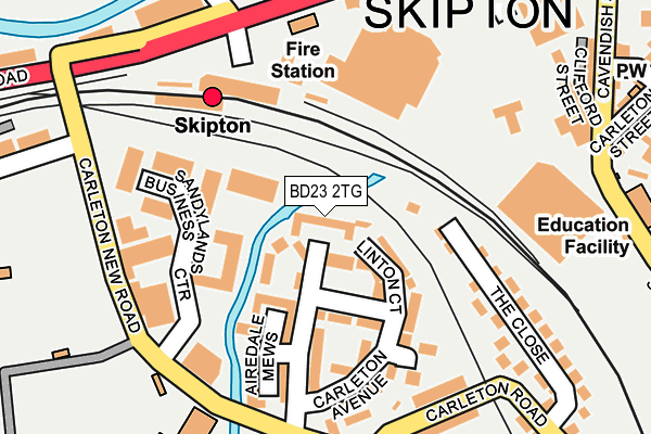 BD23 2TG map - OS OpenMap – Local (Ordnance Survey)