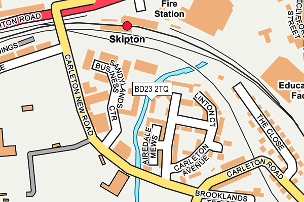 BD23 2TQ map - OS OpenMap – Local (Ordnance Survey)