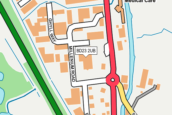 BD23 2UB map - OS OpenMap – Local (Ordnance Survey)