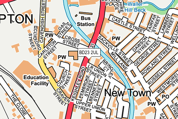 BD23 2UL map - OS OpenMap – Local (Ordnance Survey)