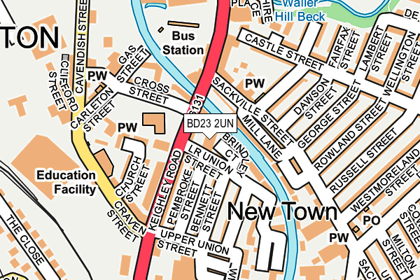 BD23 2UN map - OS OpenMap – Local (Ordnance Survey)