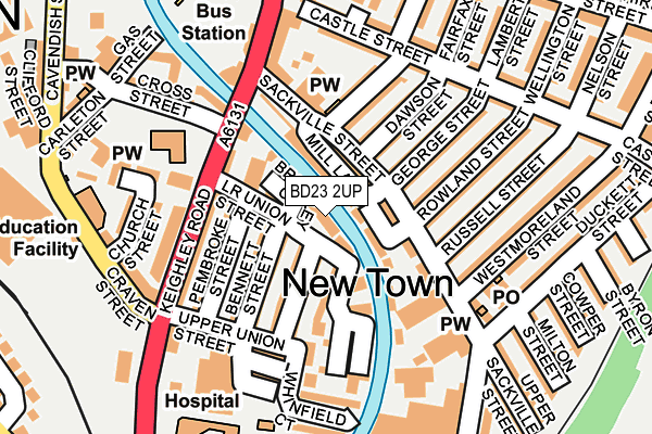 BD23 2UP map - OS OpenMap – Local (Ordnance Survey)