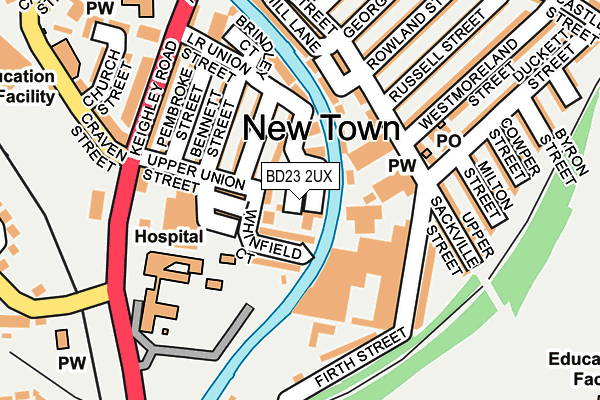 BD23 2UX map - OS OpenMap – Local (Ordnance Survey)