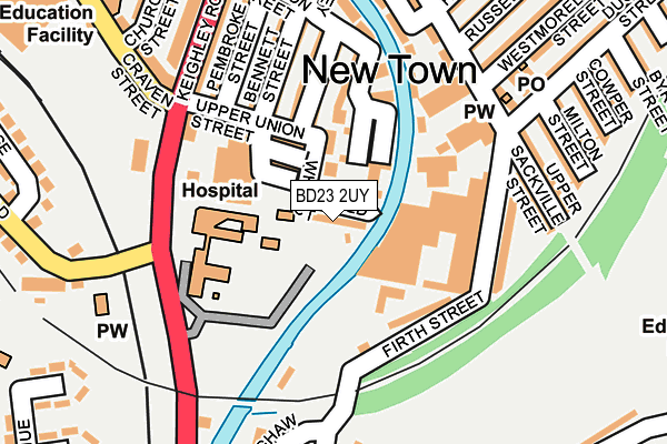 BD23 2UY map - OS OpenMap – Local (Ordnance Survey)