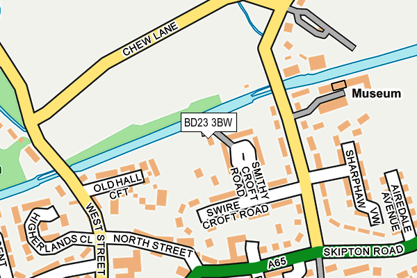 BD23 3BW map - OS OpenMap – Local (Ordnance Survey)