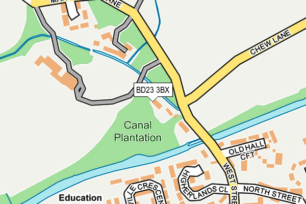 BD23 3BX map - OS OpenMap – Local (Ordnance Survey)