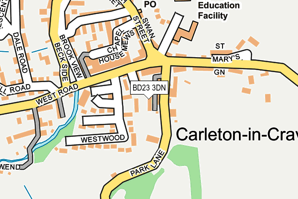 BD23 3DN map - OS OpenMap – Local (Ordnance Survey)