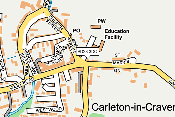 BD23 3DQ map - OS OpenMap – Local (Ordnance Survey)