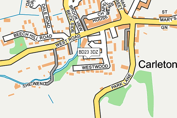 BD23 3DZ map - OS OpenMap – Local (Ordnance Survey)