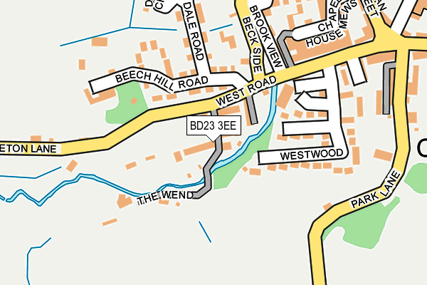 BD23 3EE map - OS OpenMap – Local (Ordnance Survey)