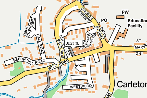 BD23 3EF map - OS OpenMap – Local (Ordnance Survey)