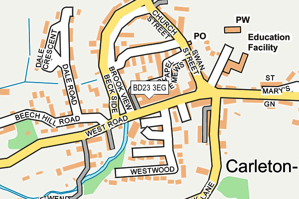 BD23 3EG map - OS OpenMap – Local (Ordnance Survey)