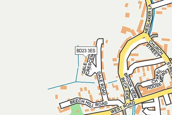 BD23 3ES map - OS OpenMap – Local (Ordnance Survey)