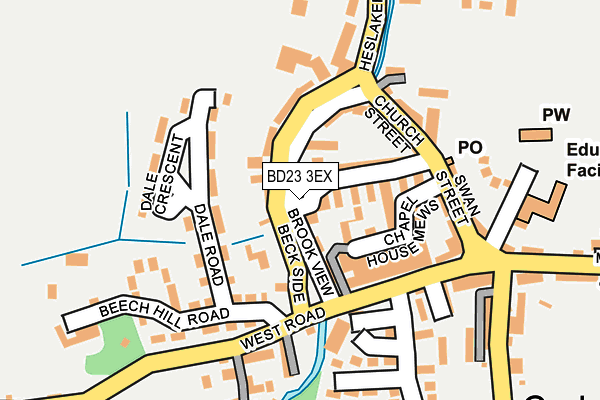 BD23 3EX map - OS OpenMap – Local (Ordnance Survey)