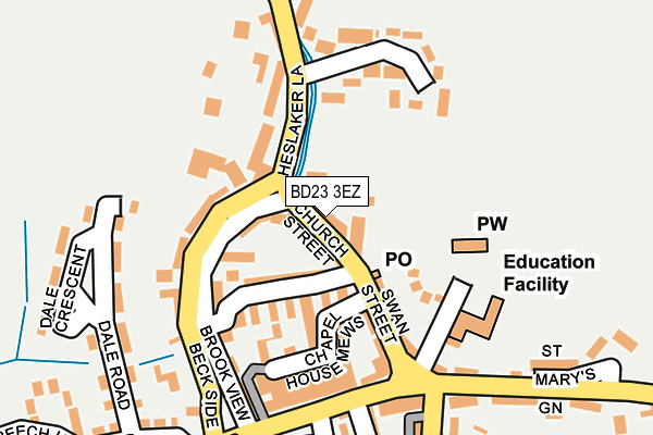 BD23 3EZ map - OS OpenMap – Local (Ordnance Survey)