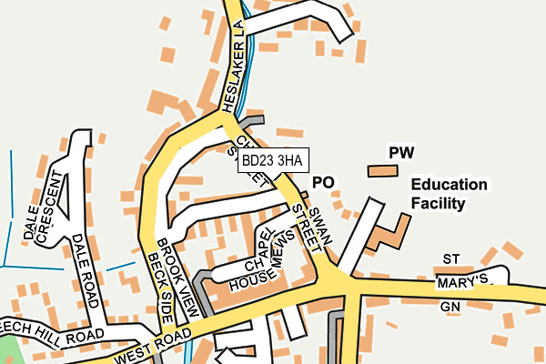 BD23 3HA map - OS OpenMap – Local (Ordnance Survey)