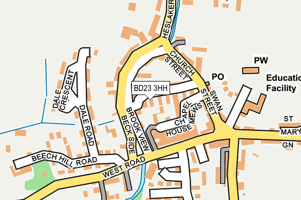 BD23 3HH map - OS OpenMap – Local (Ordnance Survey)