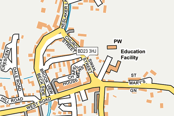 BD23 3HJ map - OS OpenMap – Local (Ordnance Survey)