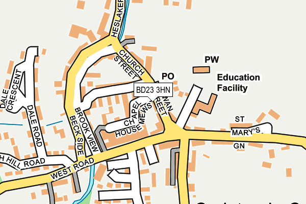 BD23 3HN map - OS OpenMap – Local (Ordnance Survey)