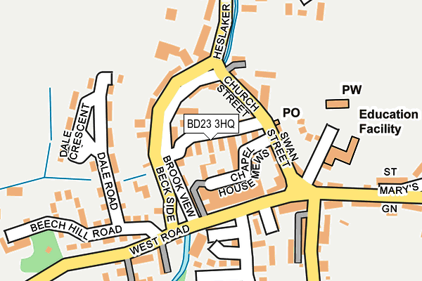 BD23 3HQ map - OS OpenMap – Local (Ordnance Survey)