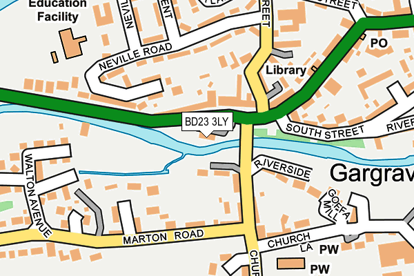 BD23 3LY map - OS OpenMap – Local (Ordnance Survey)