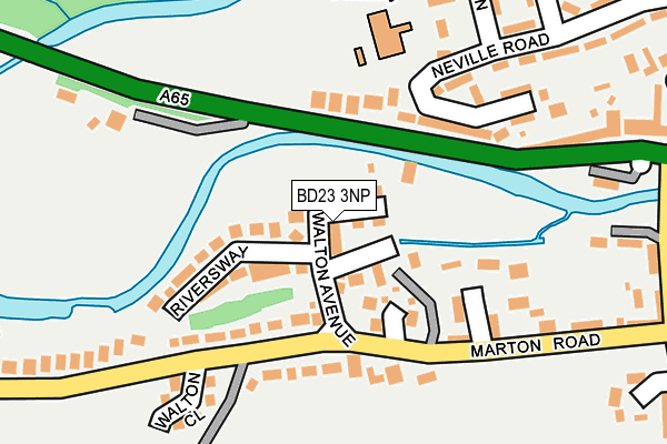 BD23 3NP map - OS OpenMap – Local (Ordnance Survey)