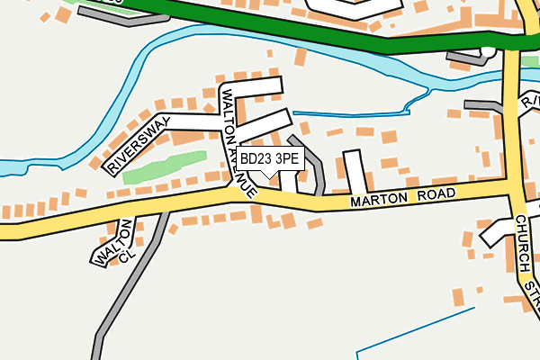 BD23 3PE map - OS OpenMap – Local (Ordnance Survey)