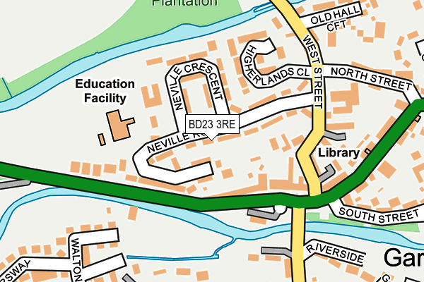 BD23 3RE map - OS OpenMap – Local (Ordnance Survey)