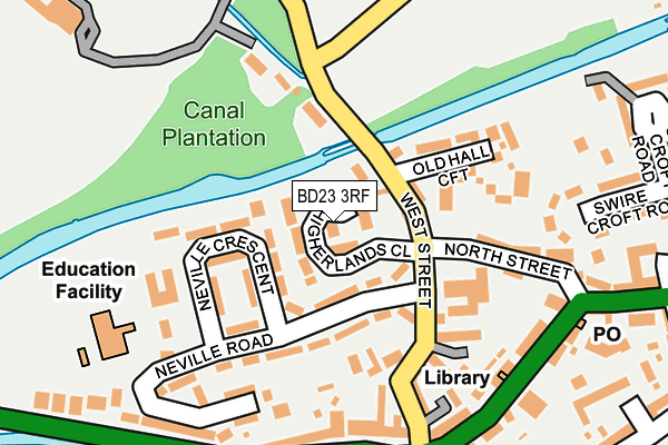 BD23 3RF map - OS OpenMap – Local (Ordnance Survey)