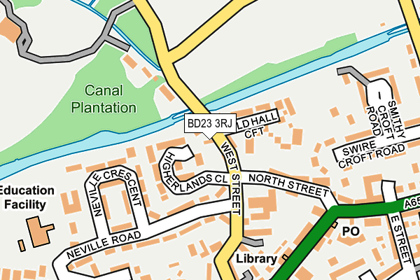 BD23 3RJ map - OS OpenMap – Local (Ordnance Survey)