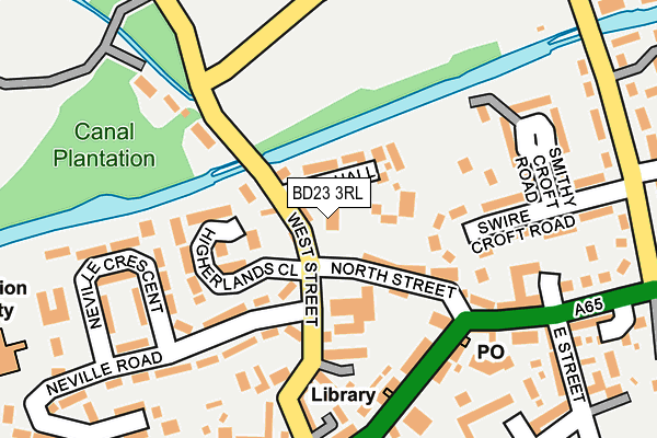 BD23 3RL map - OS OpenMap – Local (Ordnance Survey)