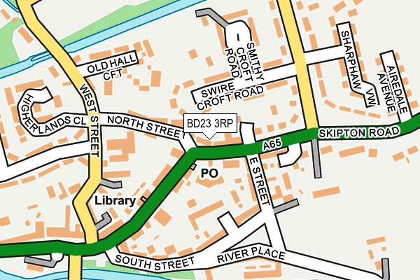 BD23 3RP map - OS OpenMap – Local (Ordnance Survey)