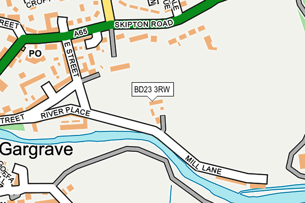 BD23 3RW map - OS OpenMap – Local (Ordnance Survey)