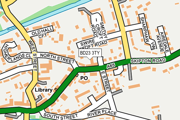 BD23 3TY map - OS OpenMap – Local (Ordnance Survey)
