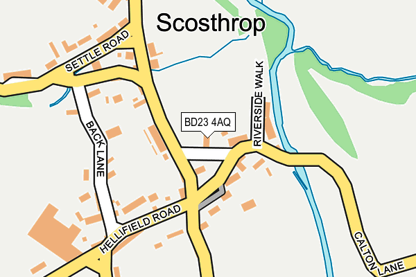 BD23 4AQ map - OS OpenMap – Local (Ordnance Survey)